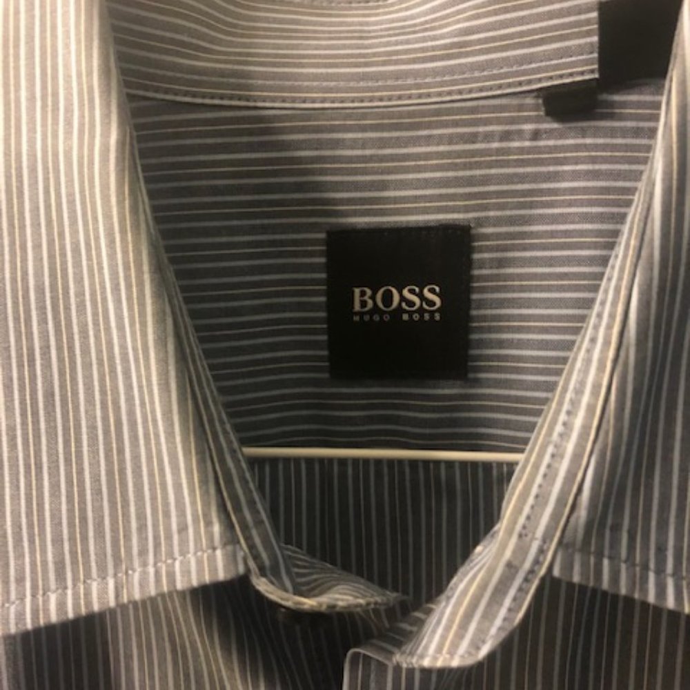 Hugo Boss L/S Dress Shirt  size XL  Used